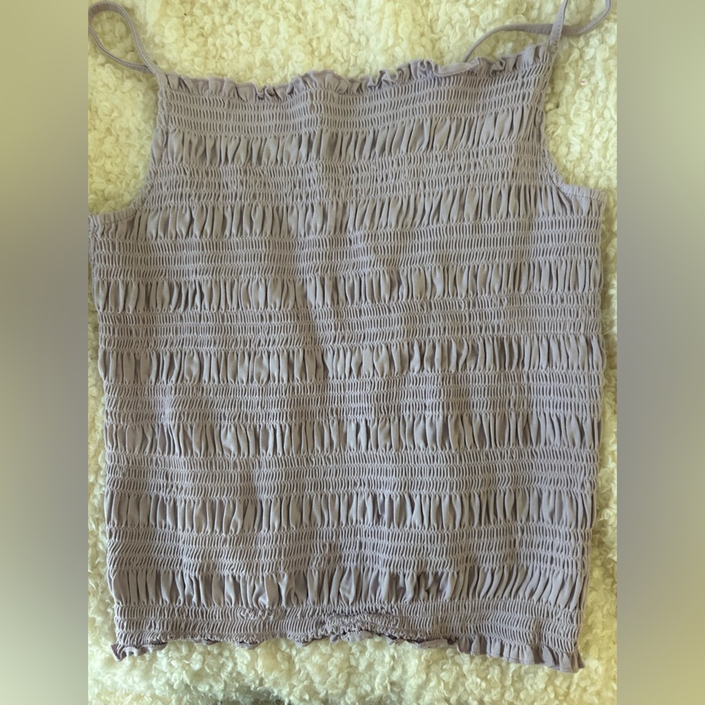 H&M Light Purple Smocked Tank Top